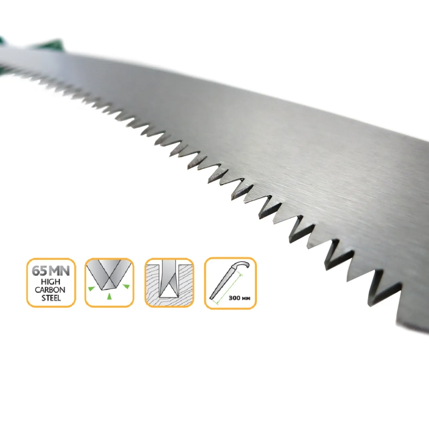GRÜNTEK ORCA Gartensäge mit 330 mm gebogen, komfortable Astsäge Baumsäge mit Kunststoffhalter