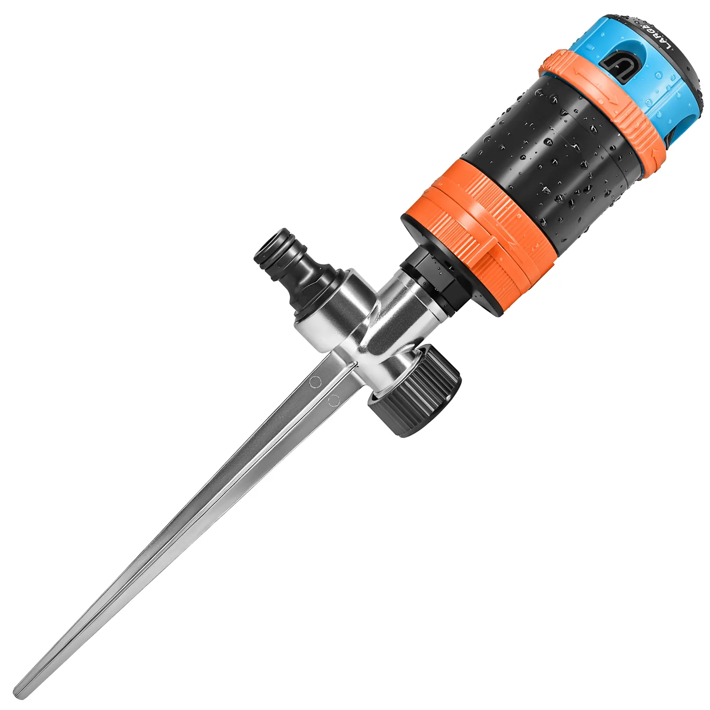 GRÜNTEK 4-facher Multifunktions-Kreisregner. Großflächiger optimale Gartenbewässerung Regner mit Sektoreinstellung 30°- 360° 