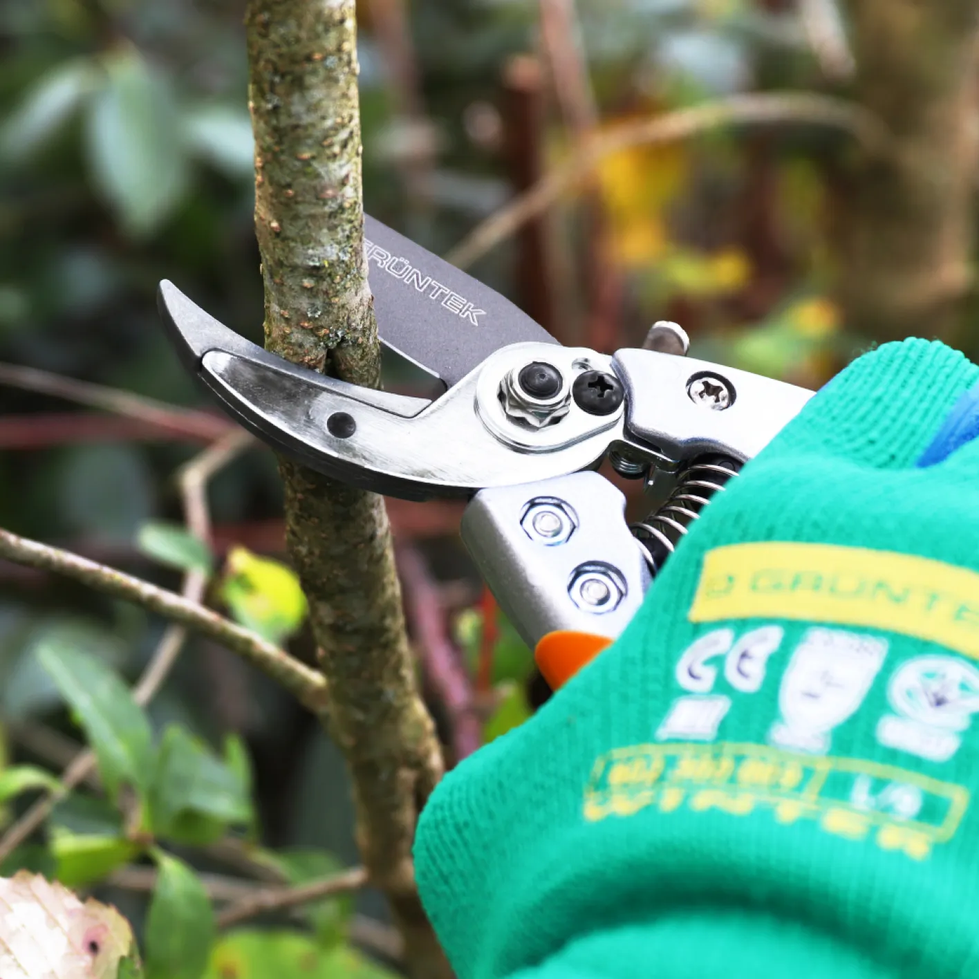 GRÜNTEK Amboss Gartenschere BUSSARD, 200 mm