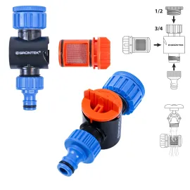 GRÜNTEK Edelstahl-Filter-Schnellentnahme ideal für Garten für 1/2' und 3/4' Wasserhahn 