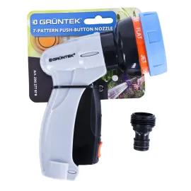 GRÜNTEK Gartenbrause, 7-Funktionen Garten Handbrause für Garten, Autowaschen und Zuhause, Multifunktions-Bewässerungspistole
