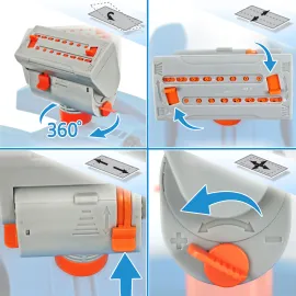 GRÜNTEK Mini - Viereckregner Sprinkler Rasen Sprenger mit 16 Düsen bis 378 m2 Bewässerungsfläche mit Turbo-Motor. 