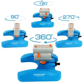 GRÜNTEK Mini - Viereckregner Sprinkler Rasen Sprenger mit 16 Düsen