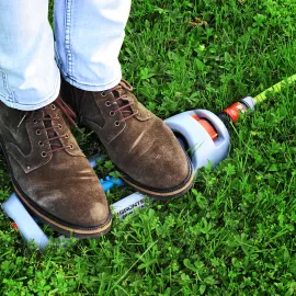 GRÜNTEK Oszillationssprenger Primavera Rasensprenger für mittelgroße Rasenflächen mit Turbo-Motor und mit Variabler Breite