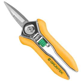 GRÜNTEK Rosen-Pflanzenschere COLIBRI 170 mm Edelstahlklingen mit Zink-Legierung Blumenschere mit Soft-Touch Ergo-Griff